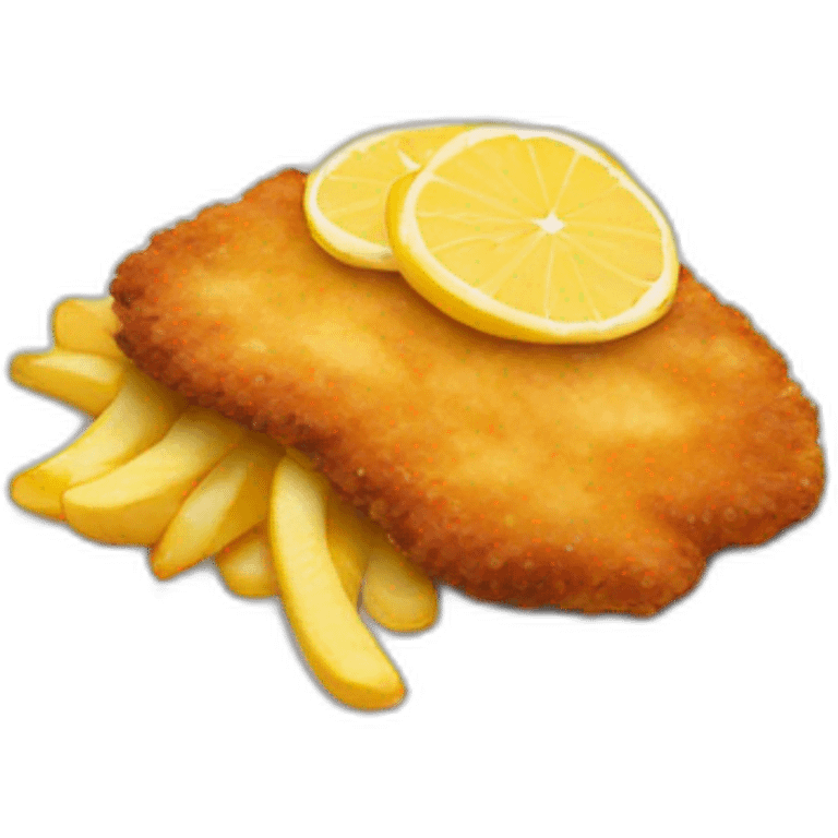 Schnitzel mit Pommes emoji