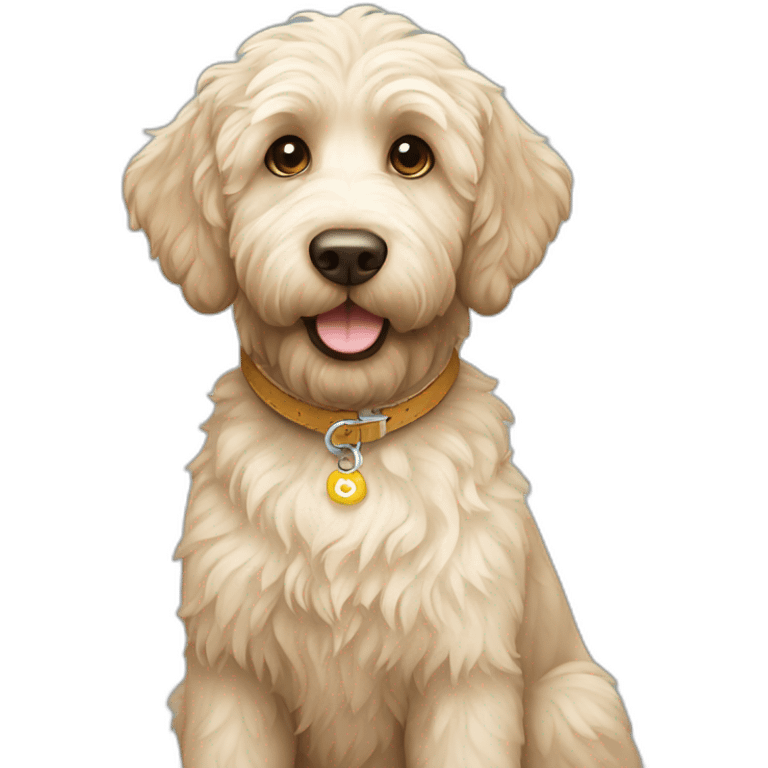 labradoodle with collar emoji