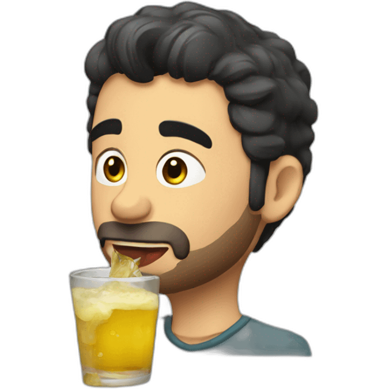 Julien Ammar drinking emoji