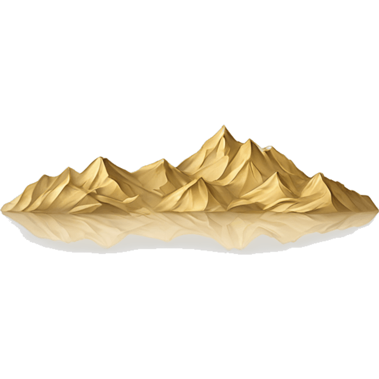 Elegant Drawing of mountains in Gold frame  emoji