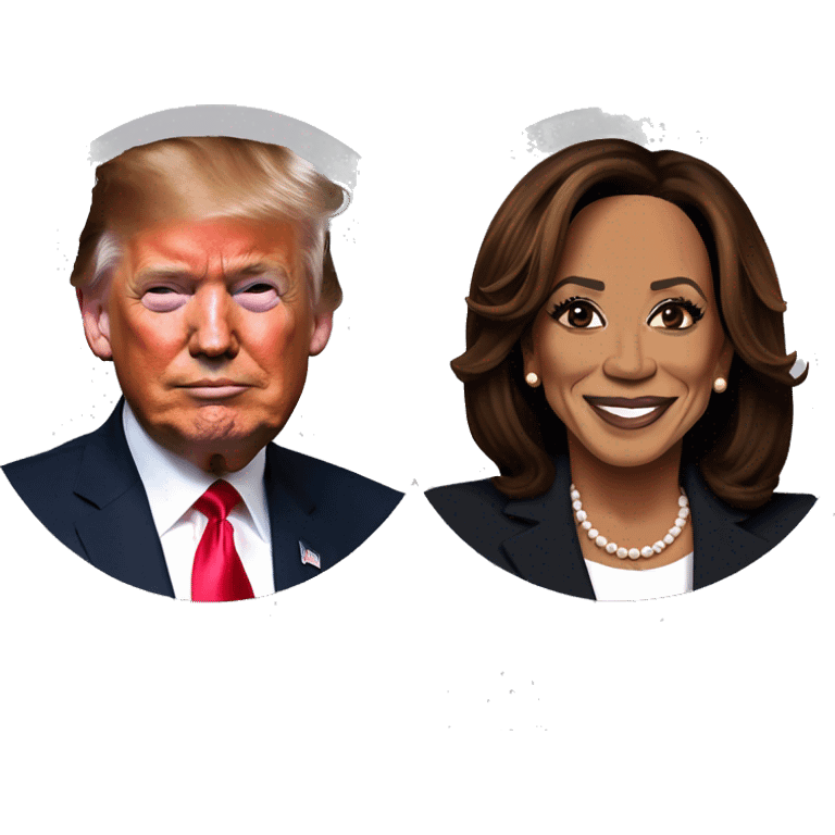 donald trump and kamala harris is doining debate emoji