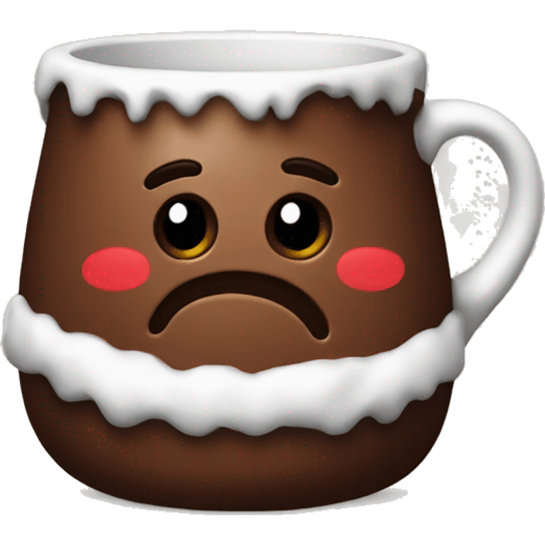 Cute chocolate mug Christmas  emoji