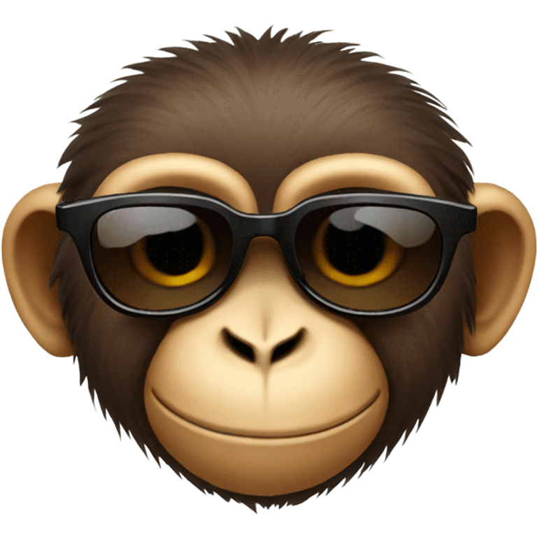 Monkey wearing glasses  emoji