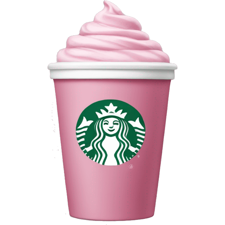 Pink Starbucks cup emoji