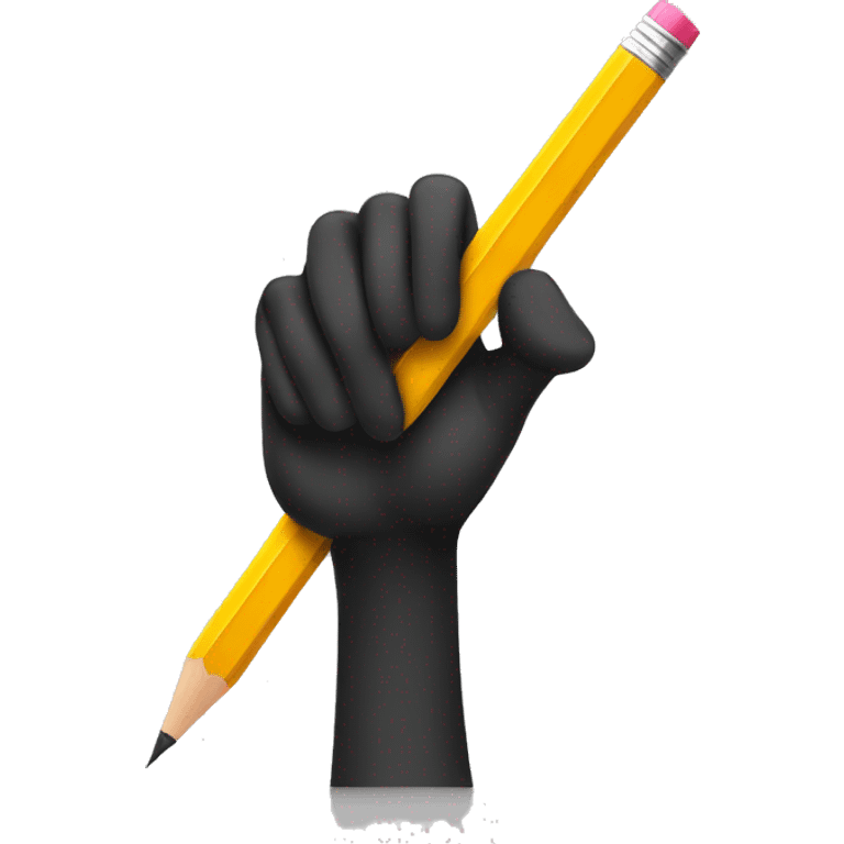 black skin thumb up holding a pencil emoji