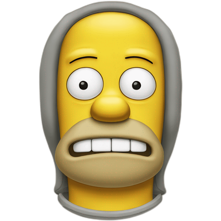 Homer Simpson as Vitruvmann Leonardo davinci emoji