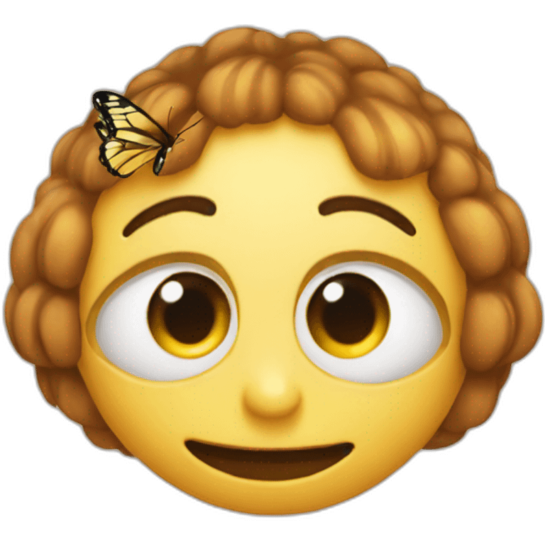 a emoji with butterfly in his eyes emoji