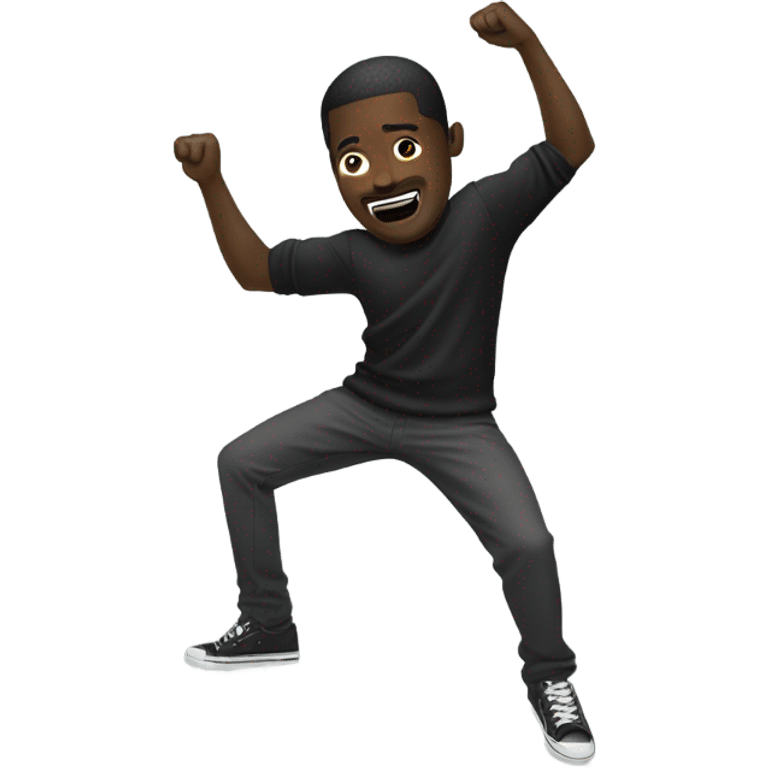 Black man dabbing emoji