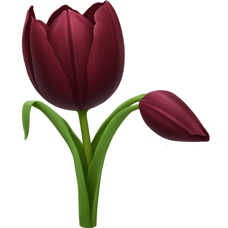 Dark red tulip emoji