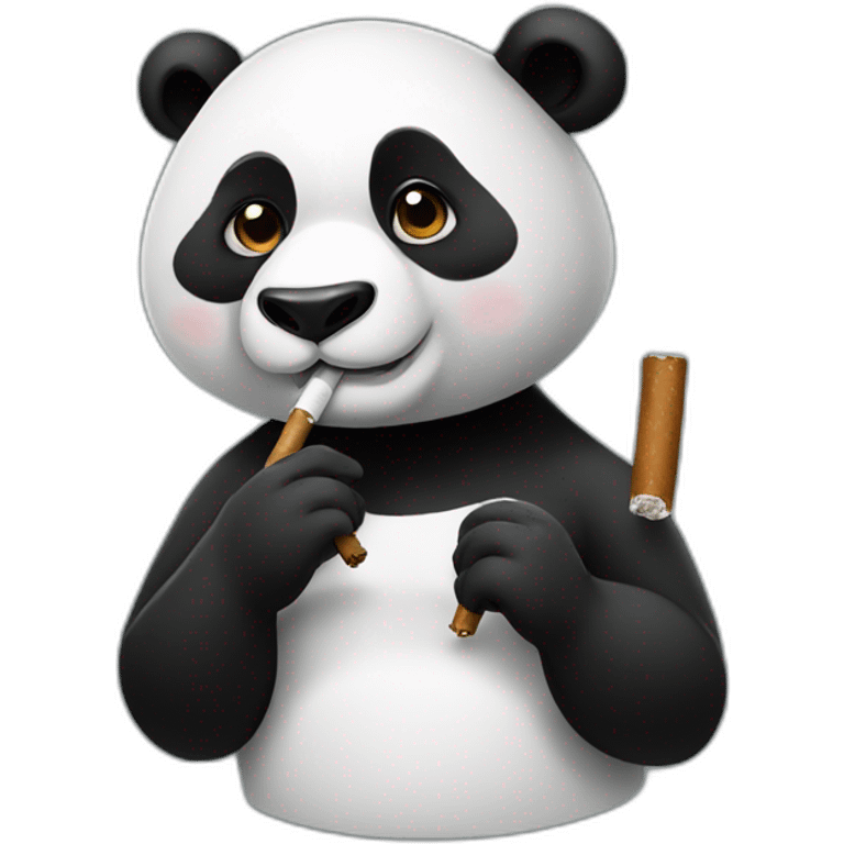 Panda smoking cigar emoji