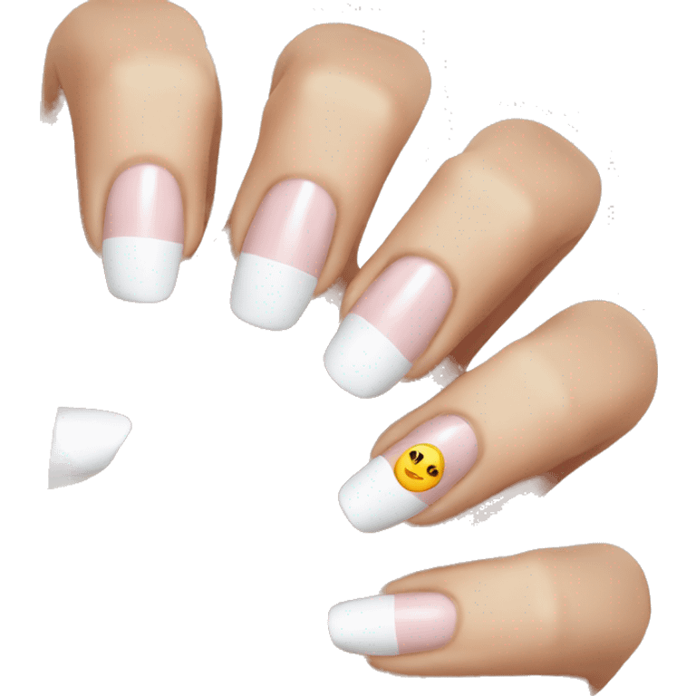 French tip nails emoji