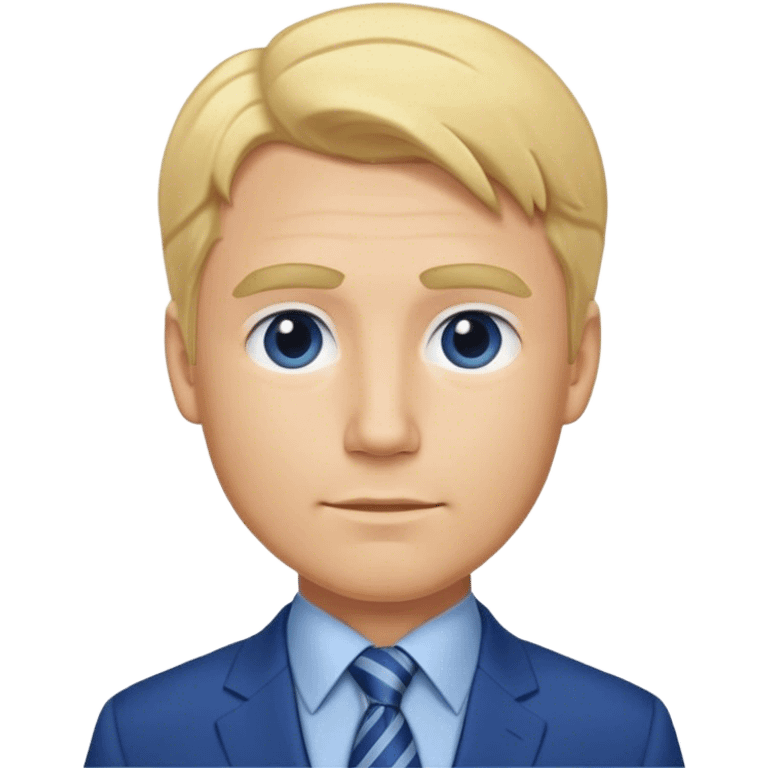 dad with blond with tie and blue suit emoji