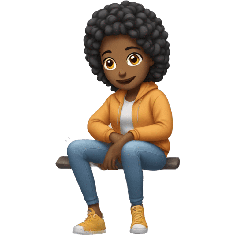 a girl being chill emoji