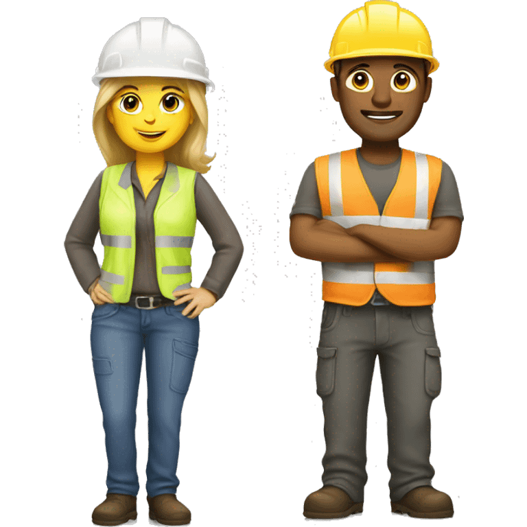 Man and woman construction workers emoji