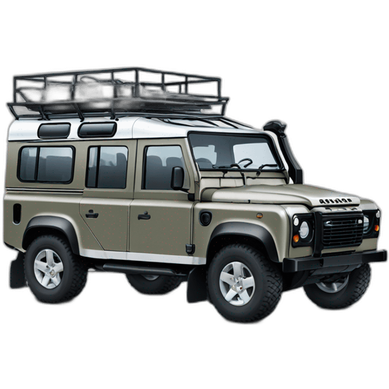 Land Rover Defender 110 Zebra emoji