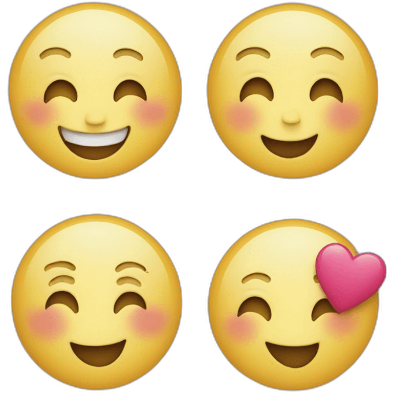 Smiling faces with smiling eyes and three hearts emoji