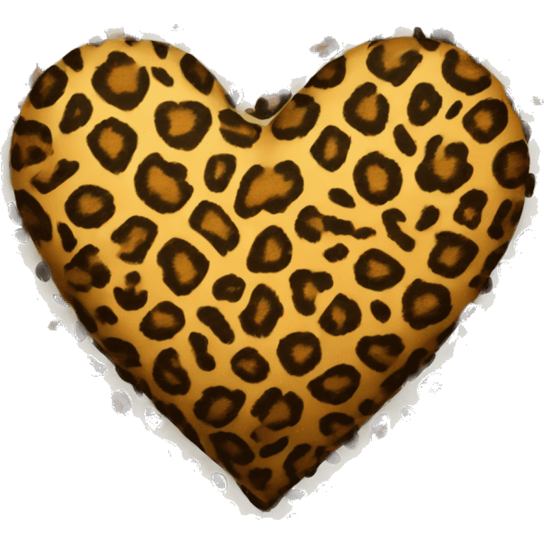 Leopard print heart emoji