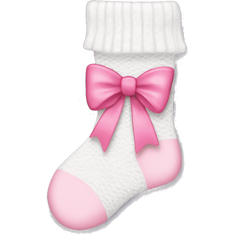 White socks with pink lace and bow emoji