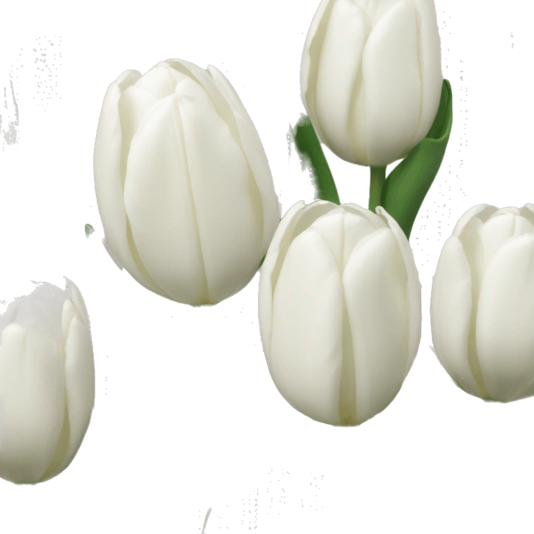 white tulips emoji