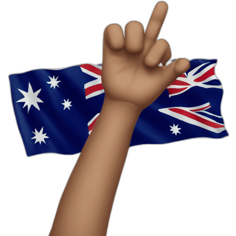 westside hand over the Australian flag emoji