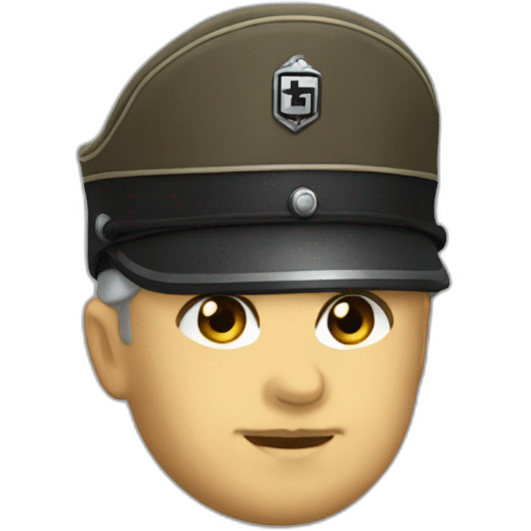 Nazi general kepi hat  emoji