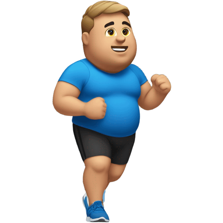 fat guy running emoji