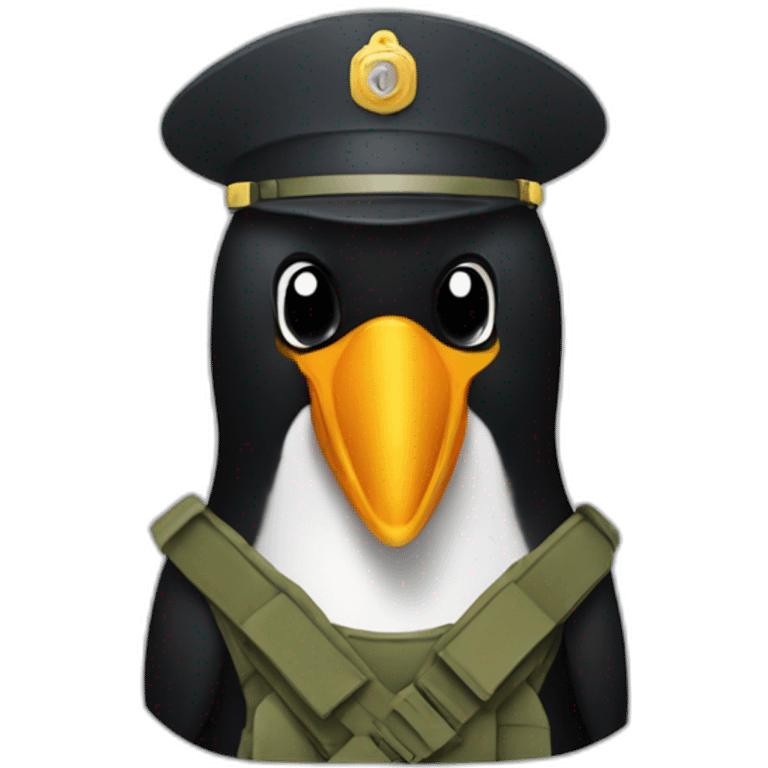 pinguin soldat emoji