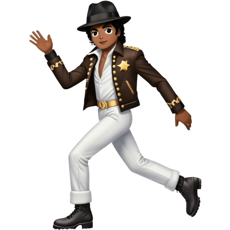 Michael Jackson moonwalking in the snow emoji