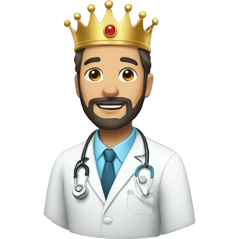 doctor with a crown and beard emoji