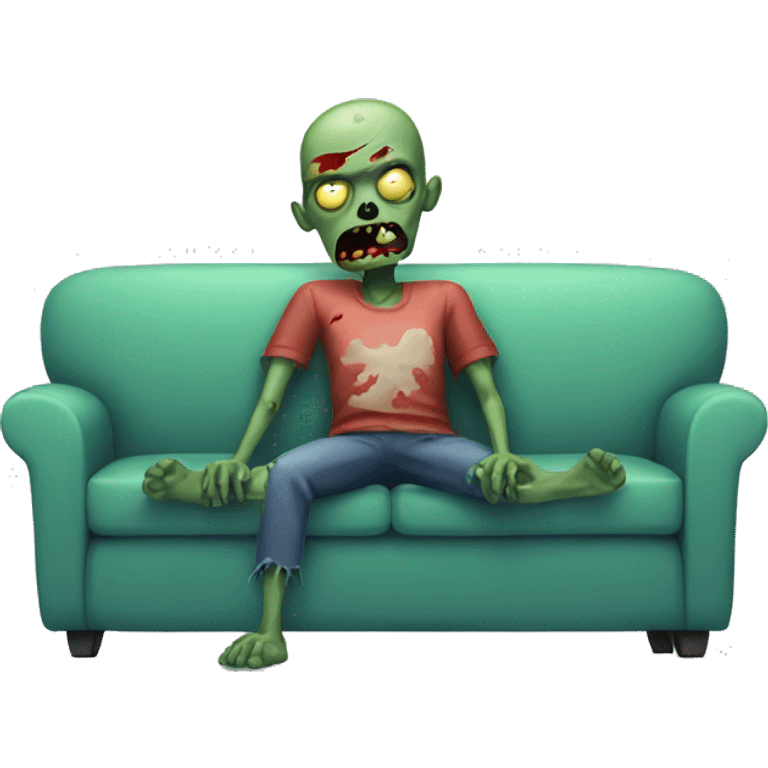 zombie resting on the couch emoji