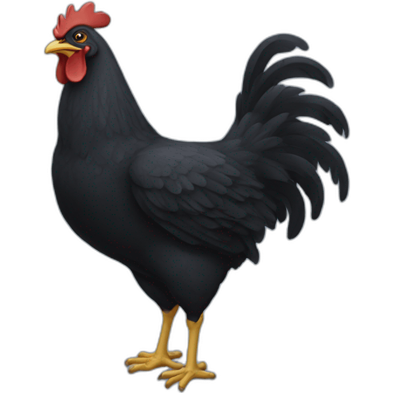 big black chicken emoji