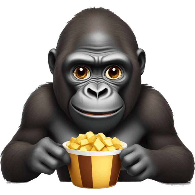 gorilla eating chocolate
 emoji