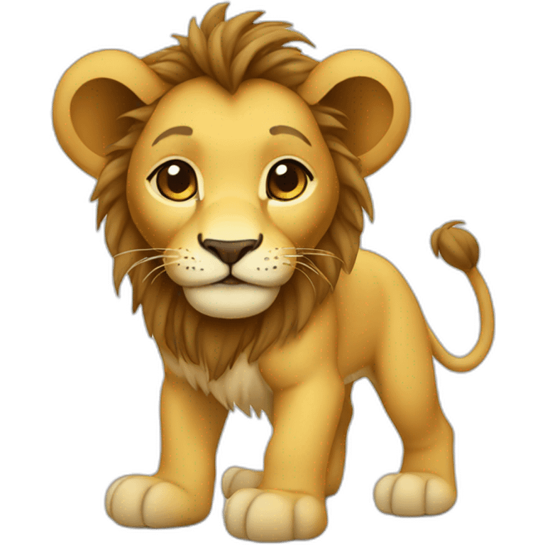 lion baby with legs emoji