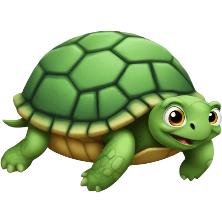 Turtle going fast emoji