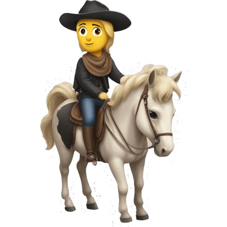 Una persona che monta un cavallo emoji