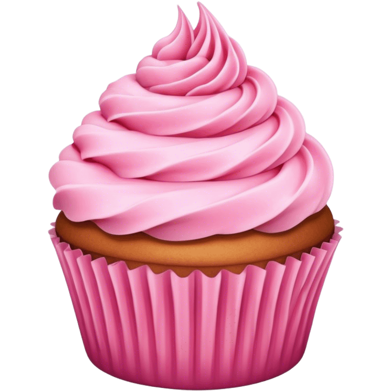 Cupcake with pink icing emoji