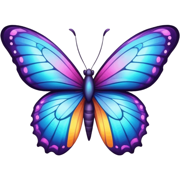 butterfly with magic emoji