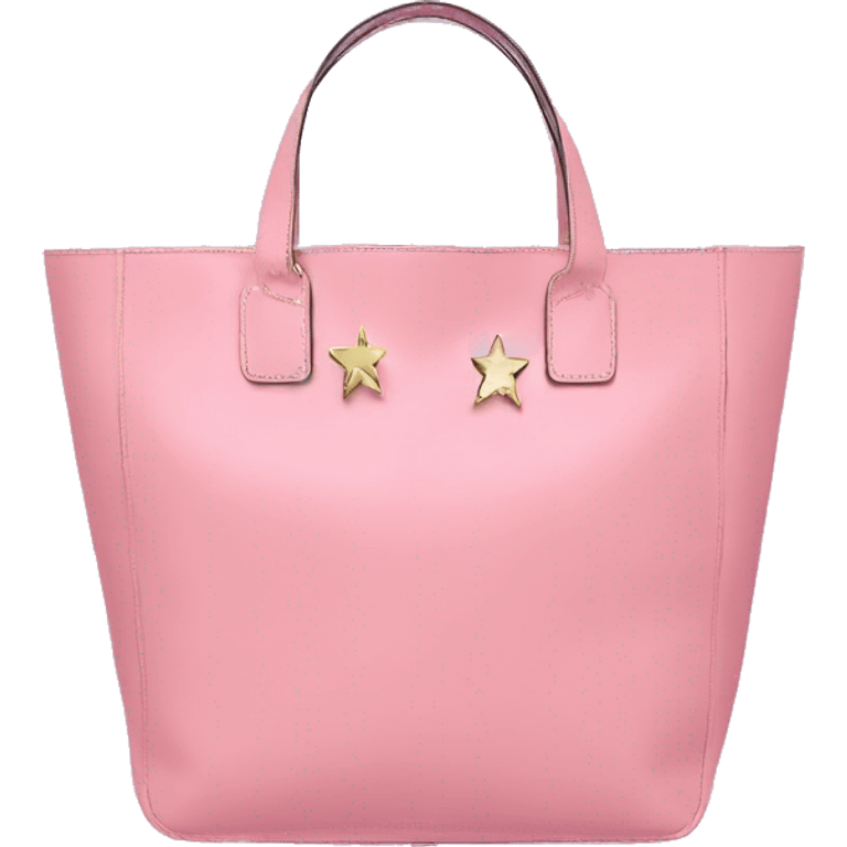 marc jacobs tote bag in pink with stars emoji