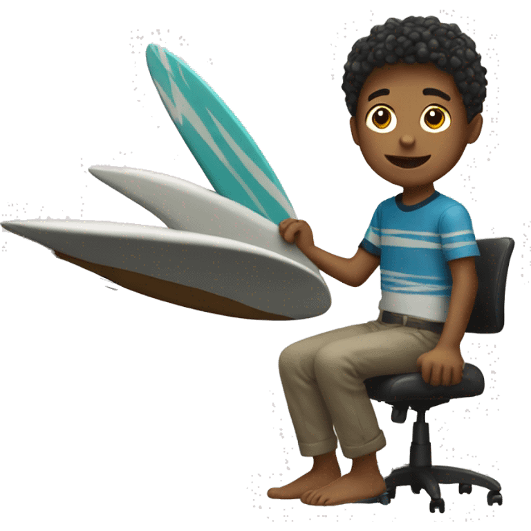 boy with surf desk emoji