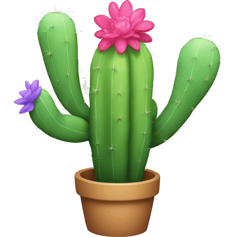 Rainbow cactus emoji