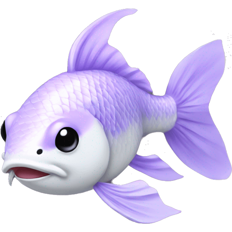 Pastel purple koi emoji