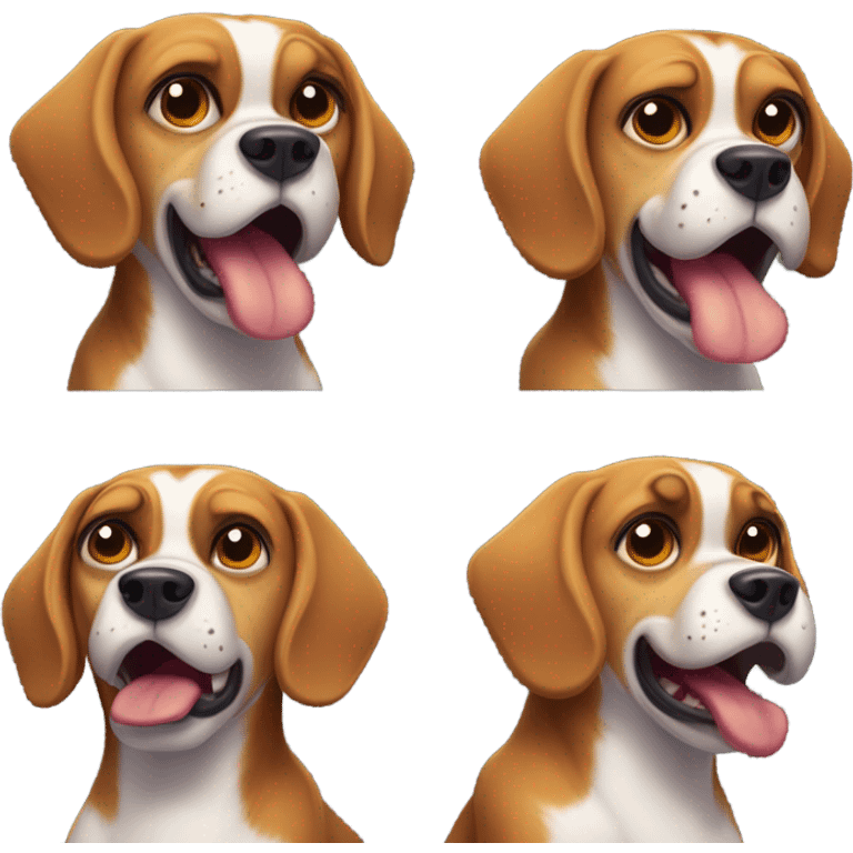 Beagle looking angry emoji