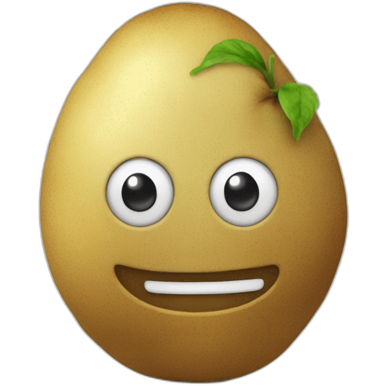 a potatoe coding in a computer emoji