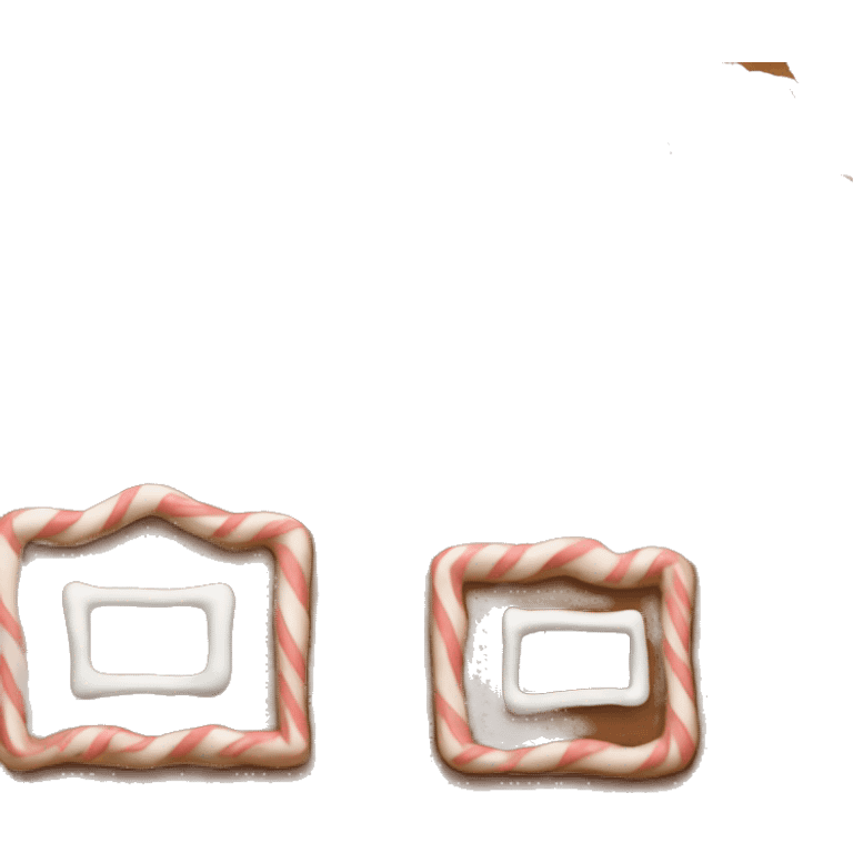 Coquette gingerbread house emoji