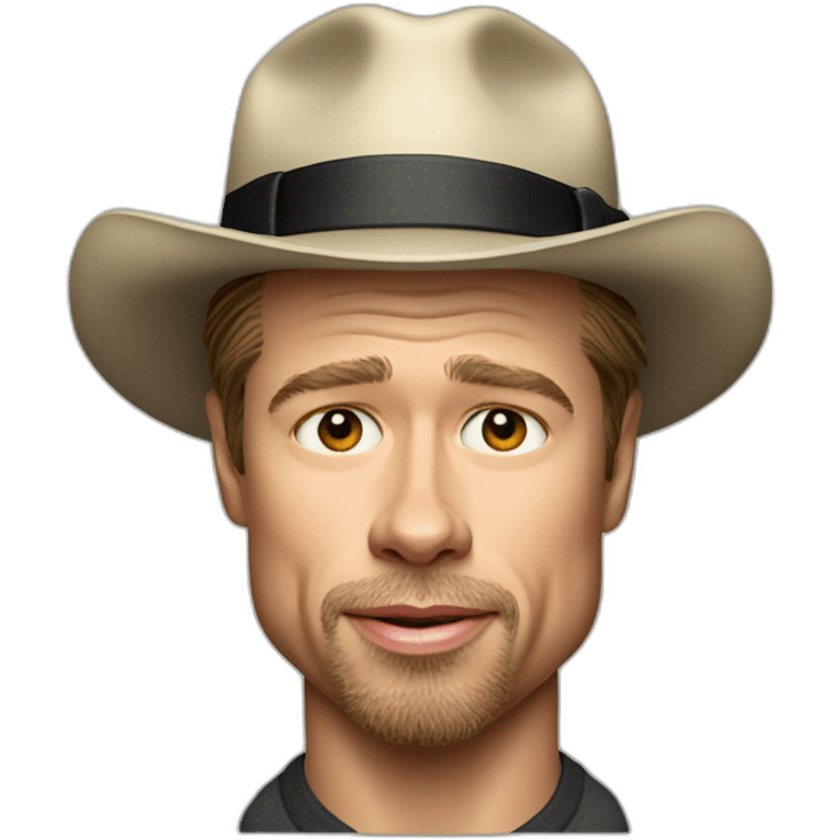 Brad Pitt Mickey O'Neil with hat emoji