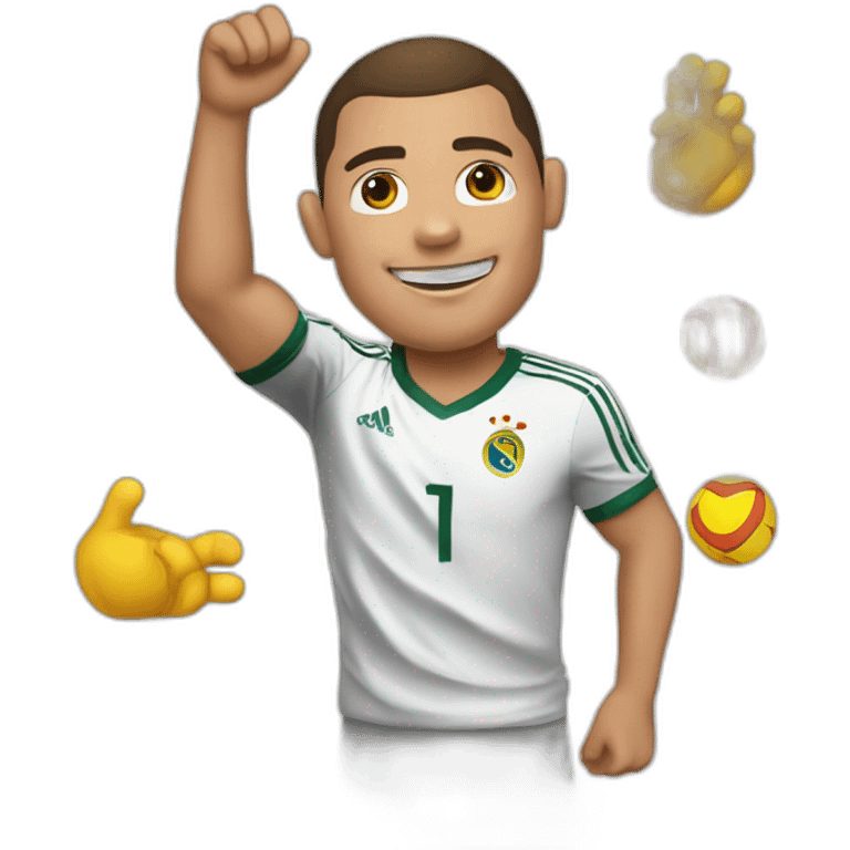 Ronaldo qui fait un doigt emoji