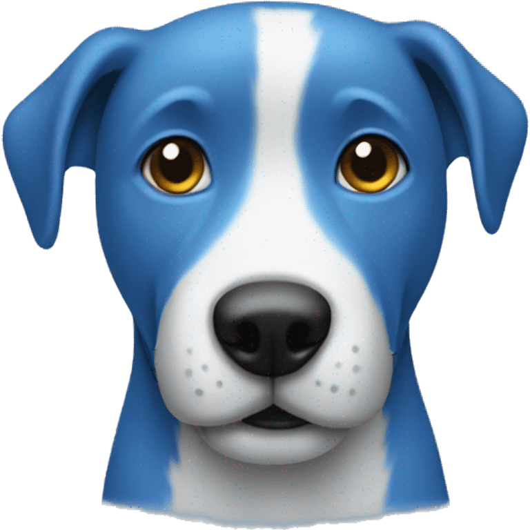 a blue dog emoji