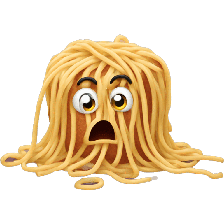 spaghetti that is upset emoji