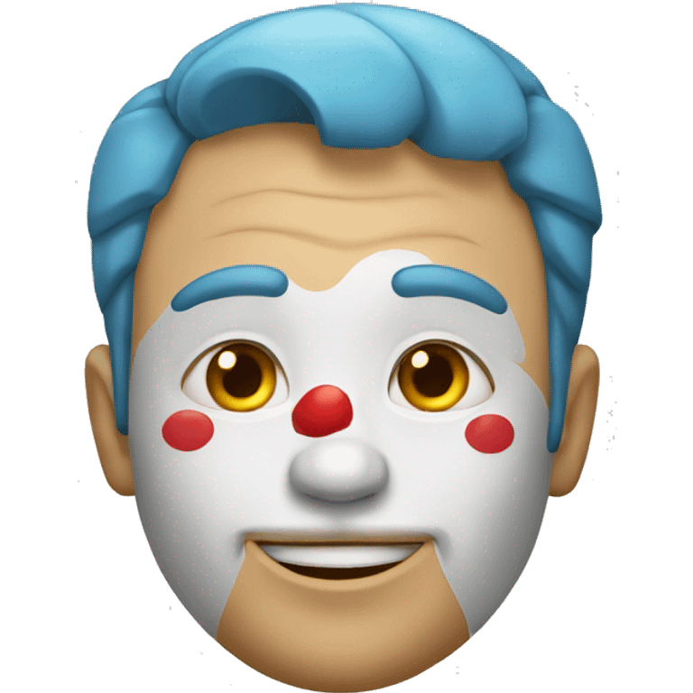 Un humano con cara de payaso emoji