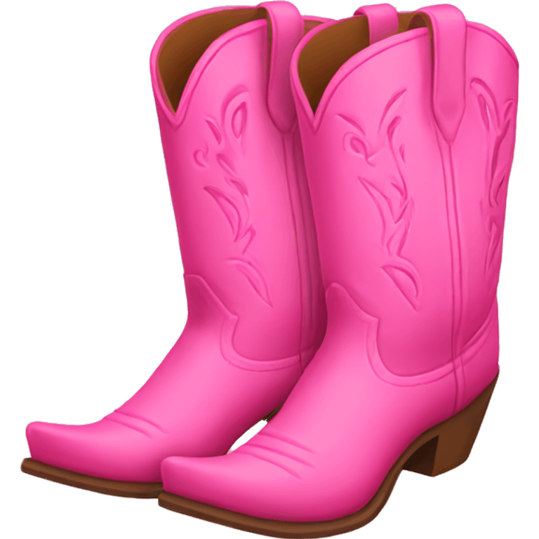 Pink cowboy boots emoji